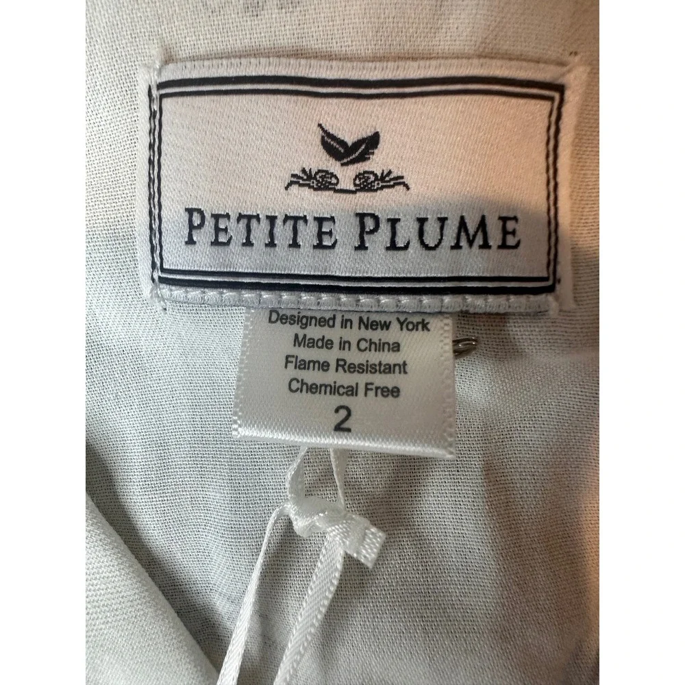 Petite Plume Boys Par Avion Airplane Short Pajama Set White Navy SSSPA102 Size 2